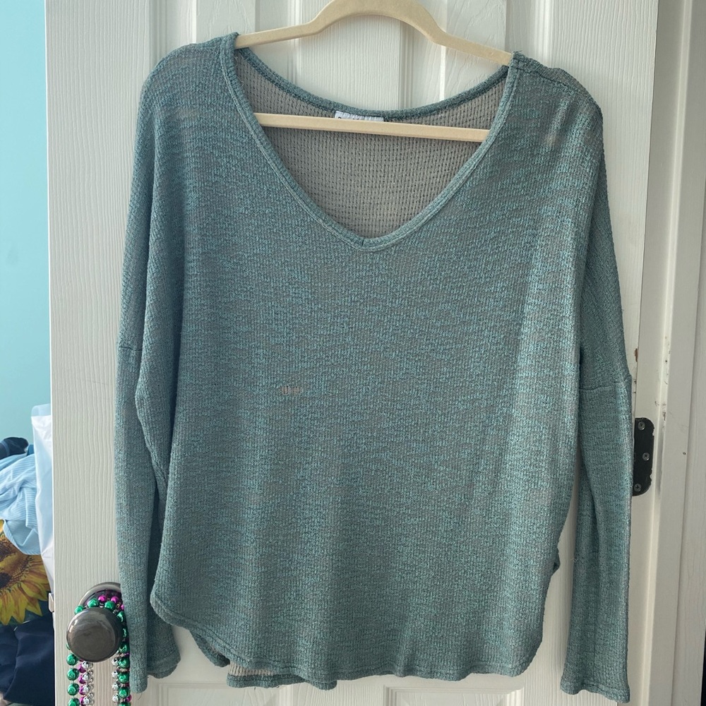 Teal Sweater Top